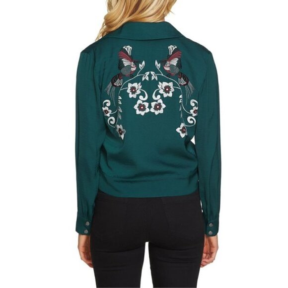 1.STATE Bird Embroidered Lightweight Jacket XS‎ Revolve - Picture 1 of 8